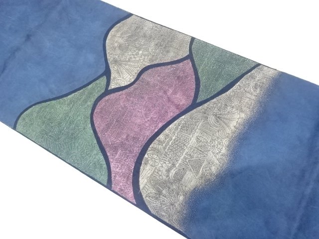 JAPANESE KIMONO / ANTIQUE FUKURO OBI / SILK / WOVEN FLORAL SARASA
